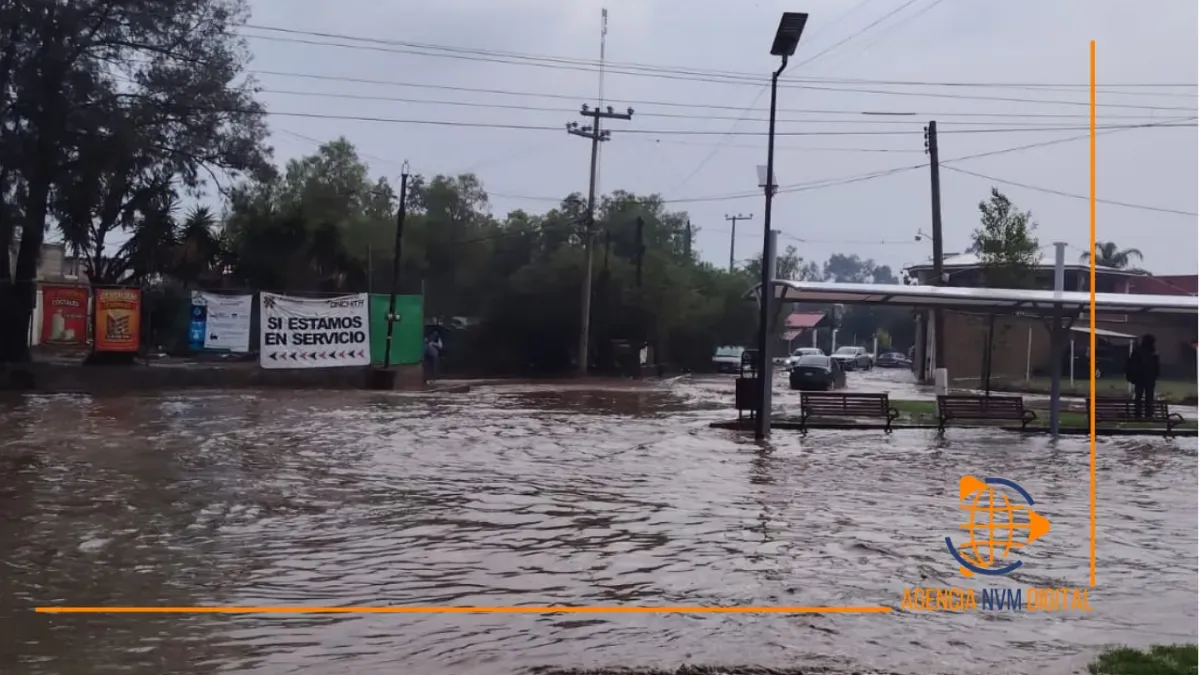 Protección Civil de San Martín de las Pirámides defiende operatividad de drenaje en Avenida Tuxpan tras inundación
