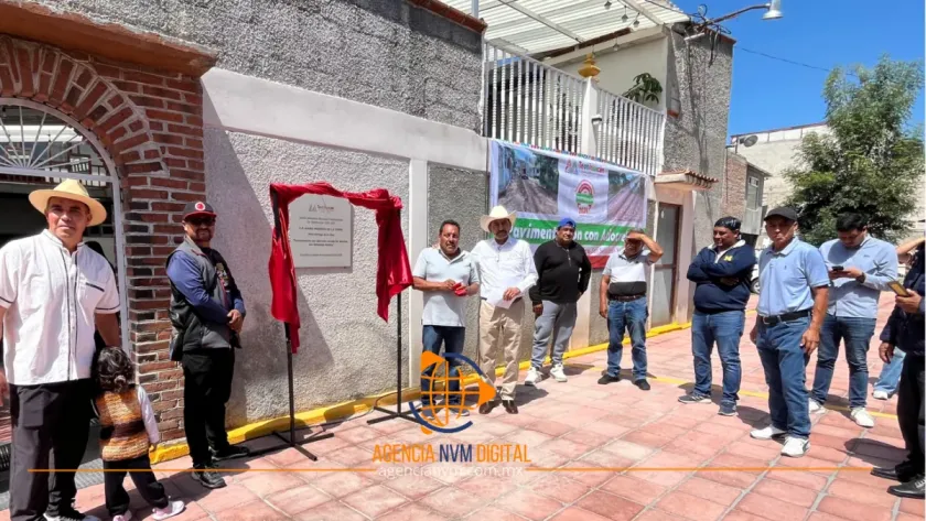 Estrenan pavimentación con adocreto en comunidades de Teotihuacán 