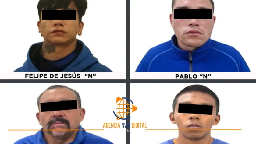Detienen a cuatro presuntos integrantes de grupo criminal en Otumba
