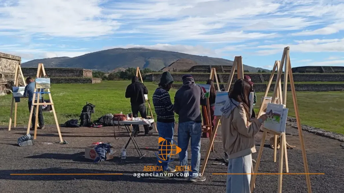 Capturan la riqueza de Teotihuacán en taller de pintura