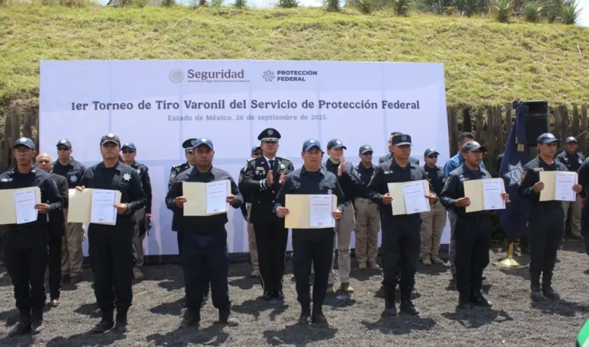 Realizan primer Torneo de Tiro Varonil del Servicio de Protección Federal