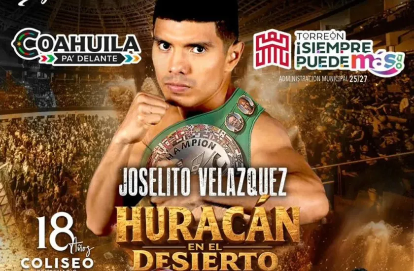 Recibe Torreón cartelera de boxeo estelarizada por Joselito Velázquez
