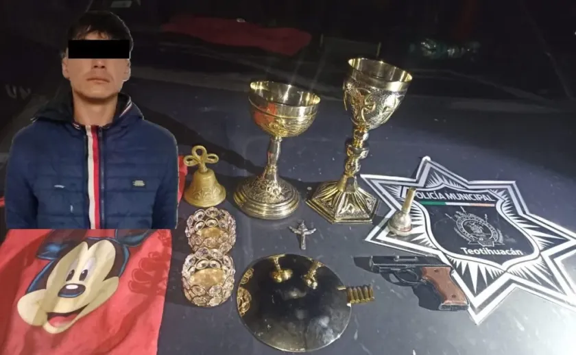 Recuperan artículos religiosos robados en capilla de Teotihuacán