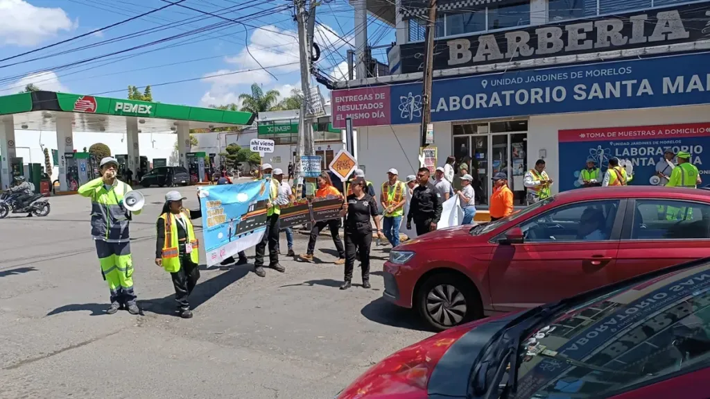 Refuerzan seguridad vial en cruces ferroviarios de Ecatepec
