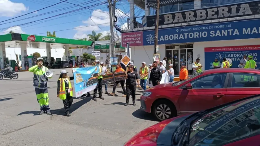 Refuerzan seguridad vial en cruces ferroviarios de Ecatepec