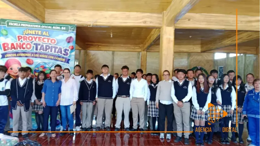 Donan estudiantes de Axapusco tapitas para tratamientos oncológicos