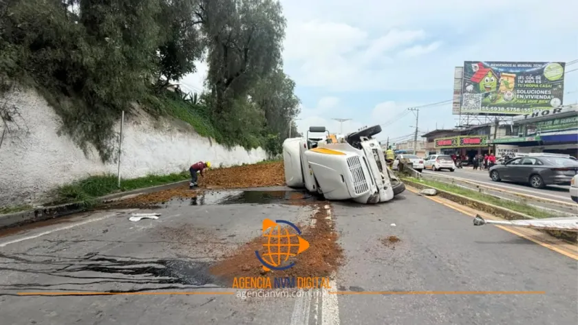 Cierran circulación en carretera México–Pachuca por accidente