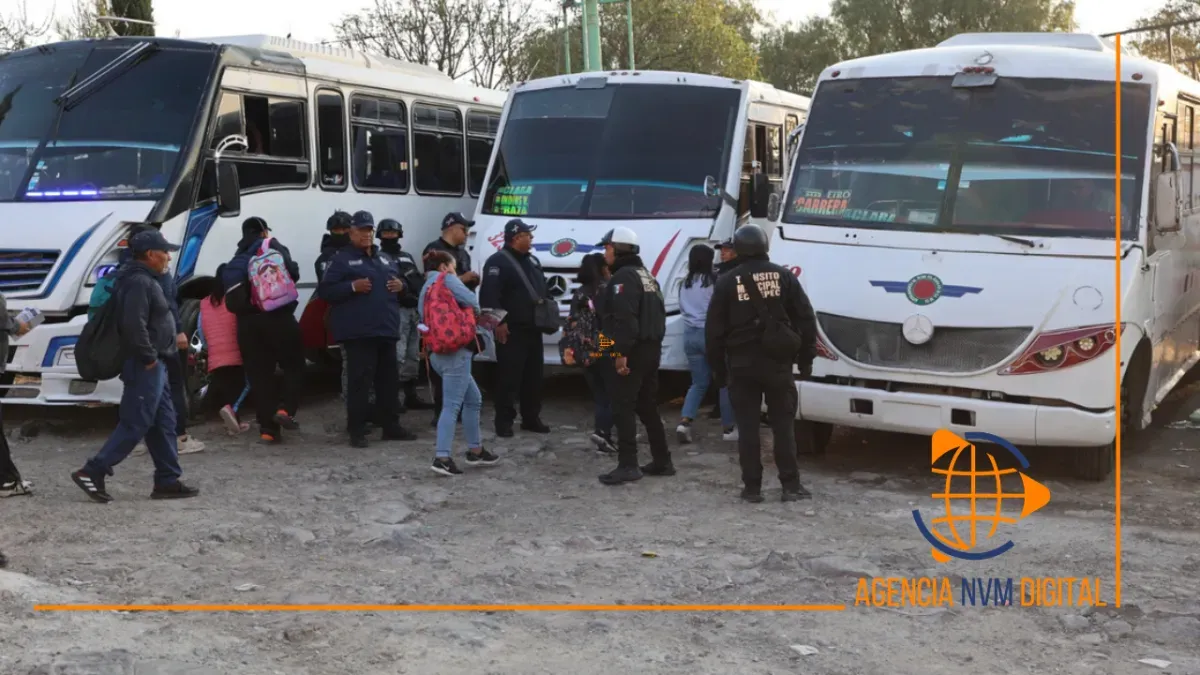 Refuerzan vigilancia en transporte público de Tulpetlac con fuerzas federales.