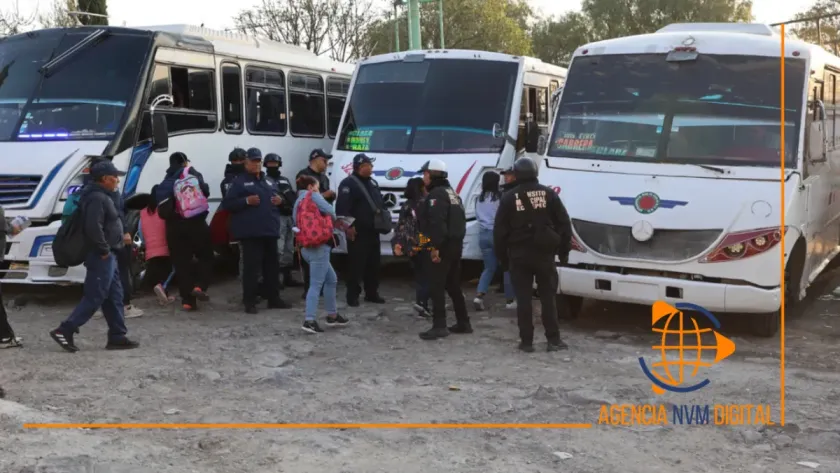 Refuerzan vigilancia en transporte público de Tulpetlac con fuerzas federales.