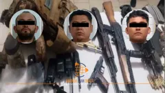 Capturan a presuntos integrantes criminales con poderoso armamento  