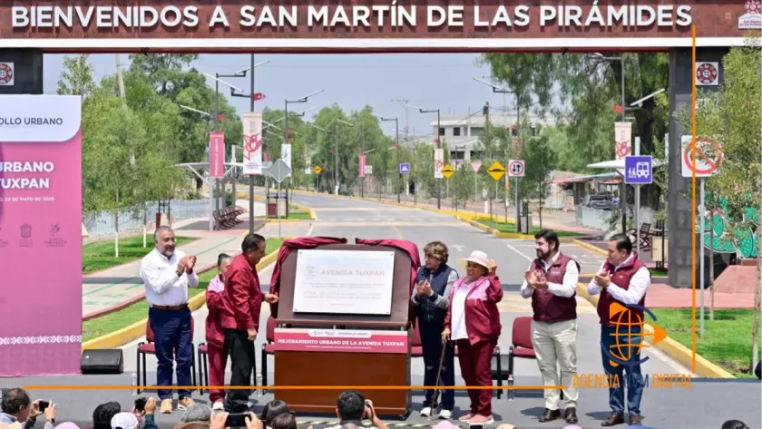 Entregan rehabilitación de la Avenida Tuxpan en San Martín de las Pirámides