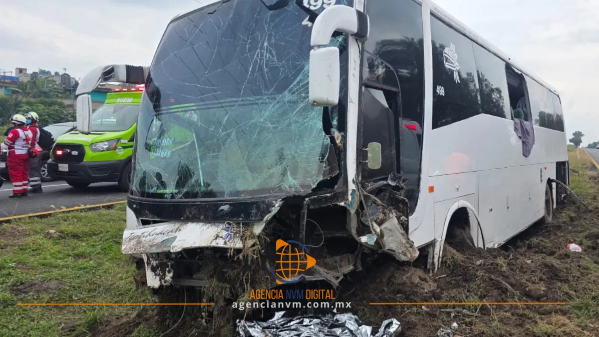 Pierde el control por ponchadura y provoca fuerte accidente