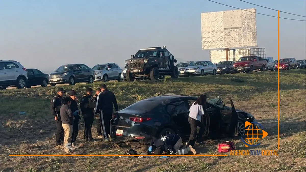 Provoca choque caos vial en la autopista México-Pachuca