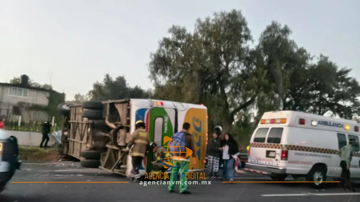 Deja choque de autobús un muerto en la México-Pachuca