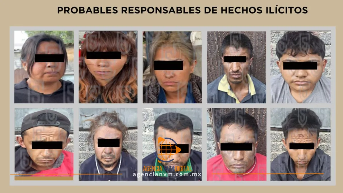 Cae banda de 10 personas vinculada a robo con violencia a transportista en Acolman