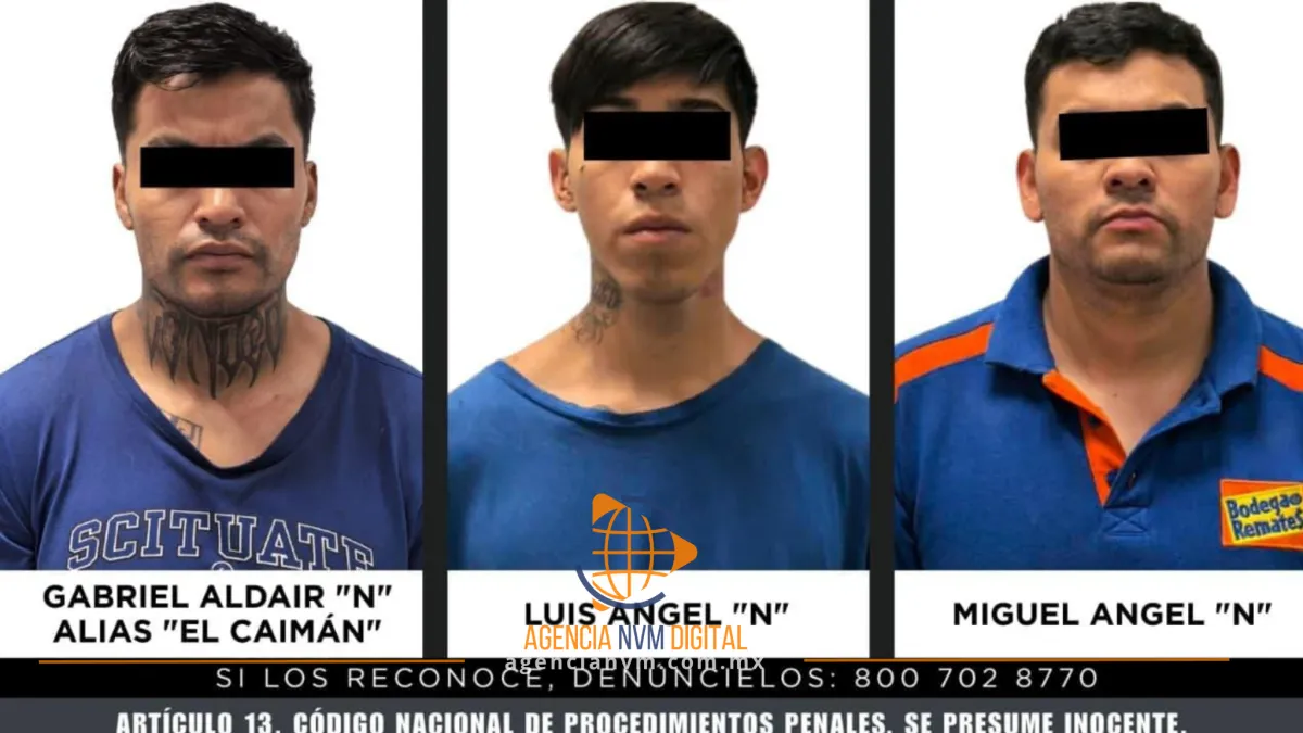 Caen tres integrantes de célula criminal en Chimalhuacán
