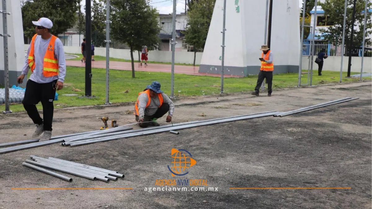 Renuevan cancha de fútbol en Deportivo Jardines de Tecámac