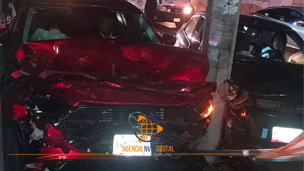 Detienen a conductor tras provocar carambola en México-Pachuca