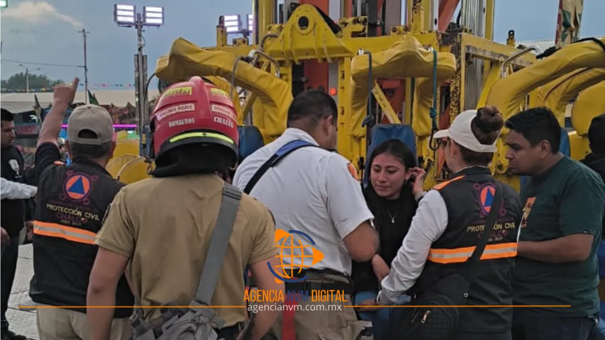 Sufren falla juegos mecánicos durante las fiestas patronales de Chalco