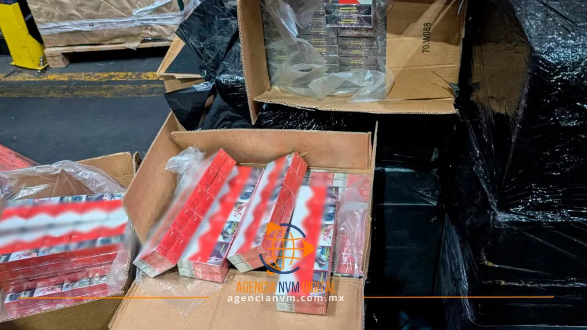 Aseguran casi seis millones de cigarros falsos en el AICM