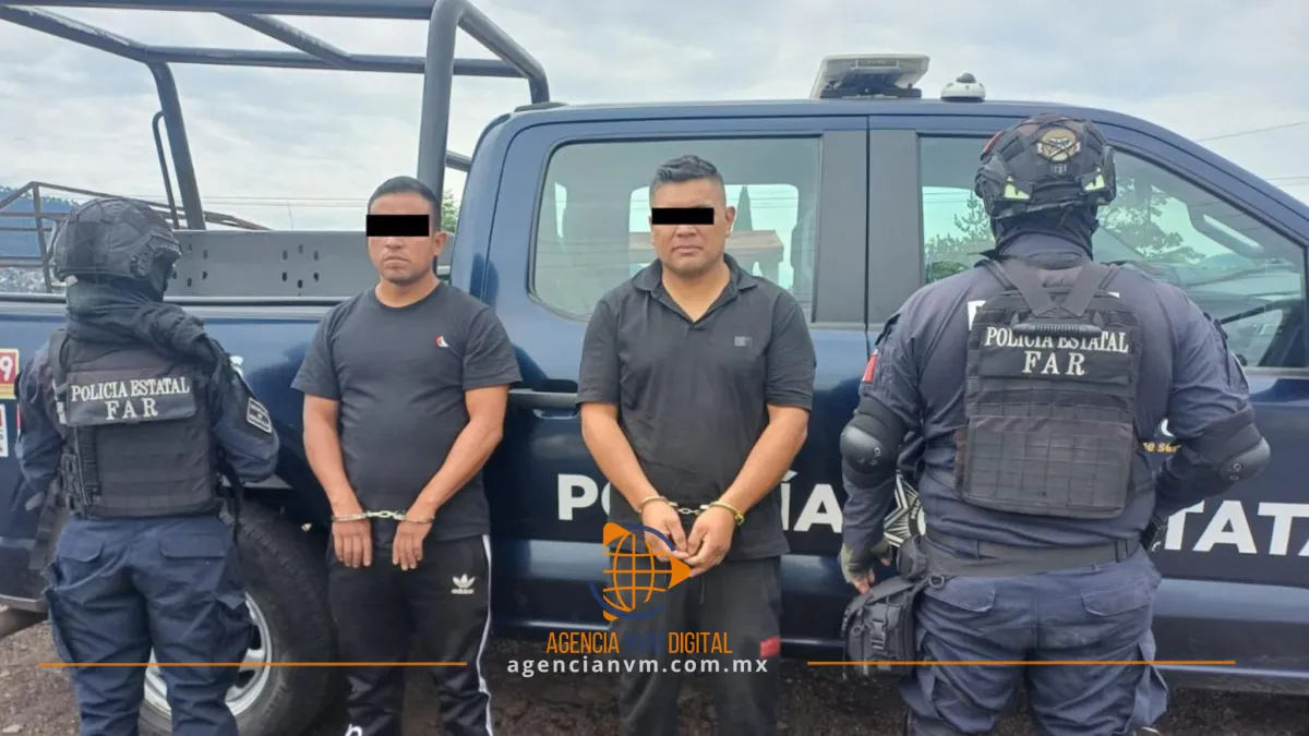 Capturan a dos hombres vinculados a robo a cuentahabiente  