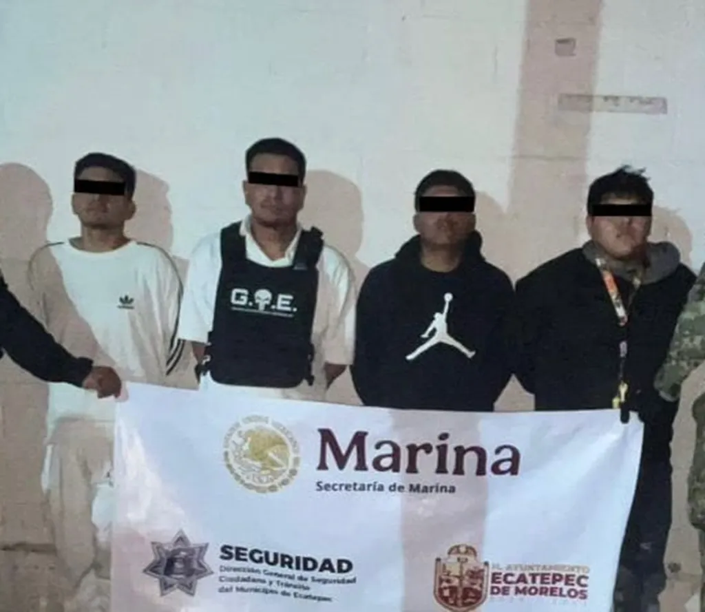 Detienen a cuatro presuntos extorsionadores en Ecatepec
