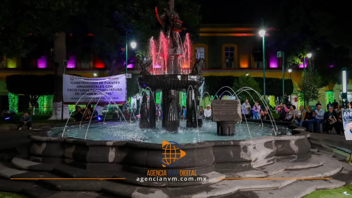 Consolidan historia e identidad de Texcoco con fuentes monumentales