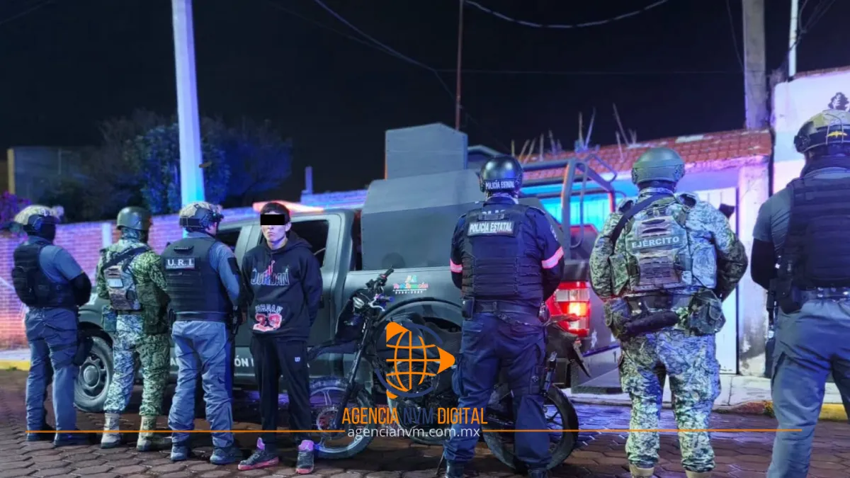 Atrapan a sujeto con moto robada durante operativo en Maquixco