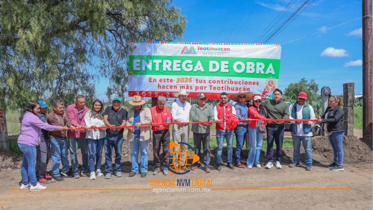 Entregan red de drenaje en Teotihuacán tras tres décadas
