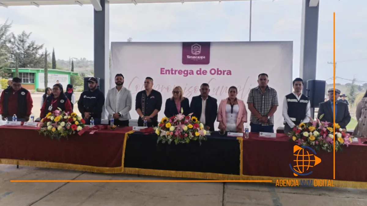 Entregan techumbre escolar tras años de espera en Temascalapa.