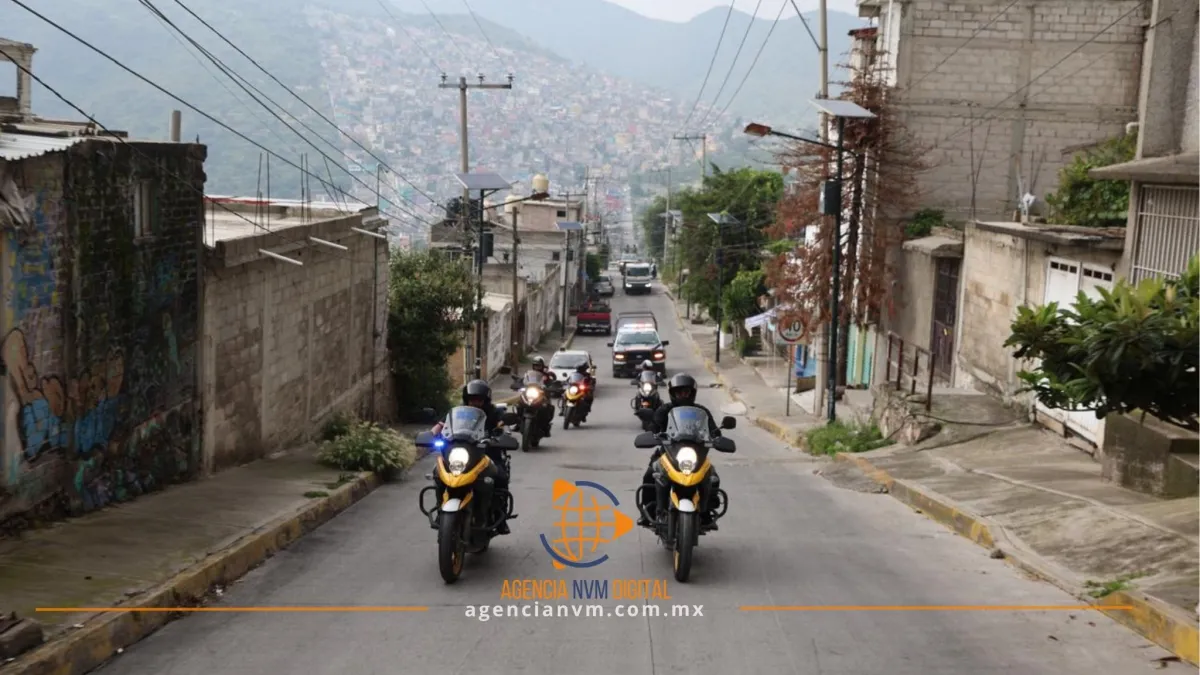 Supervisan motociclistas durante operativo en Sierra de Guadalupe