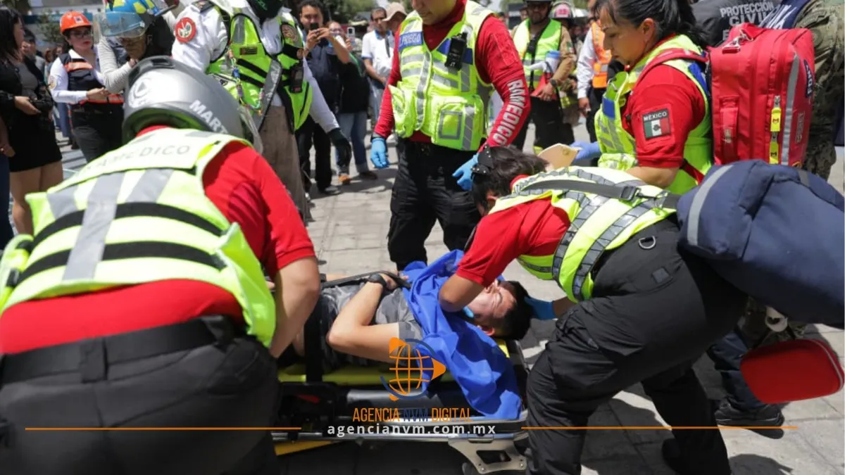 Reducen tiempo de evacuación durante simulacro en Ecatepec