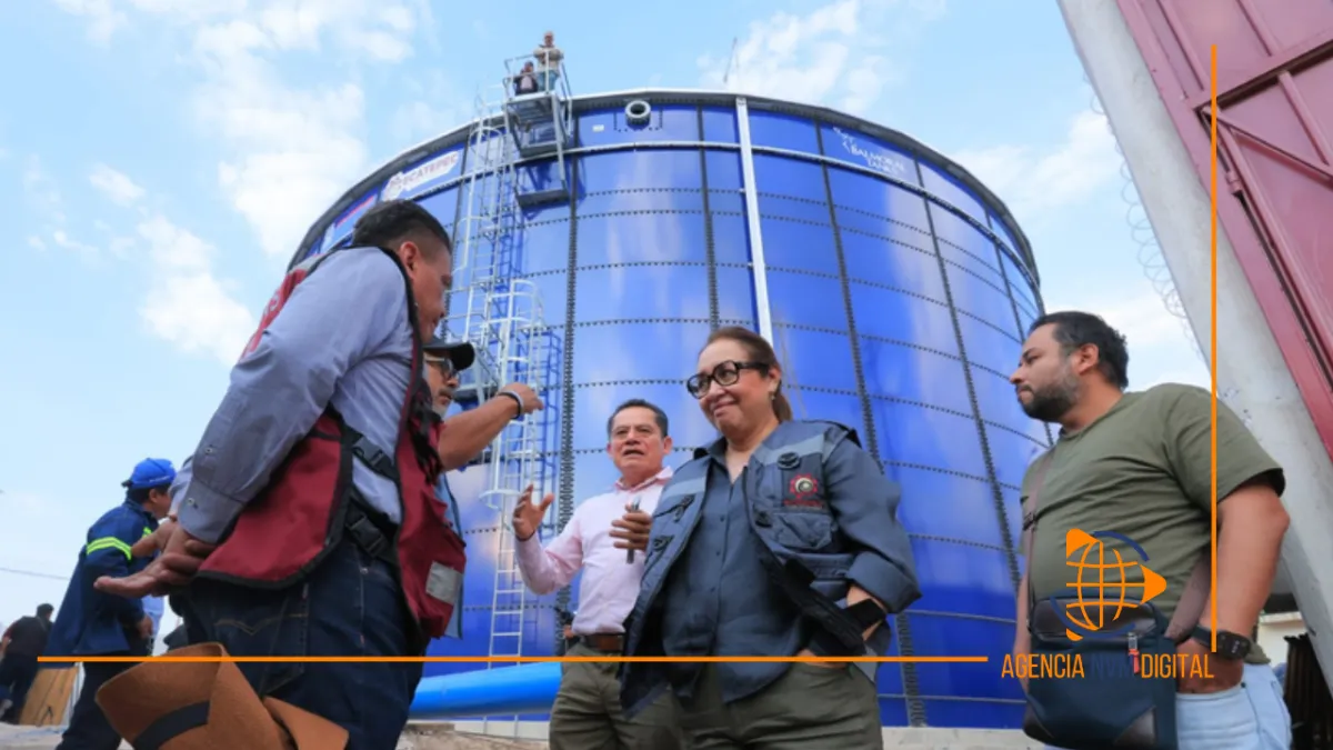 Supervisan avance del Tanque Maestro y Sendero Seguro en Ecatepec