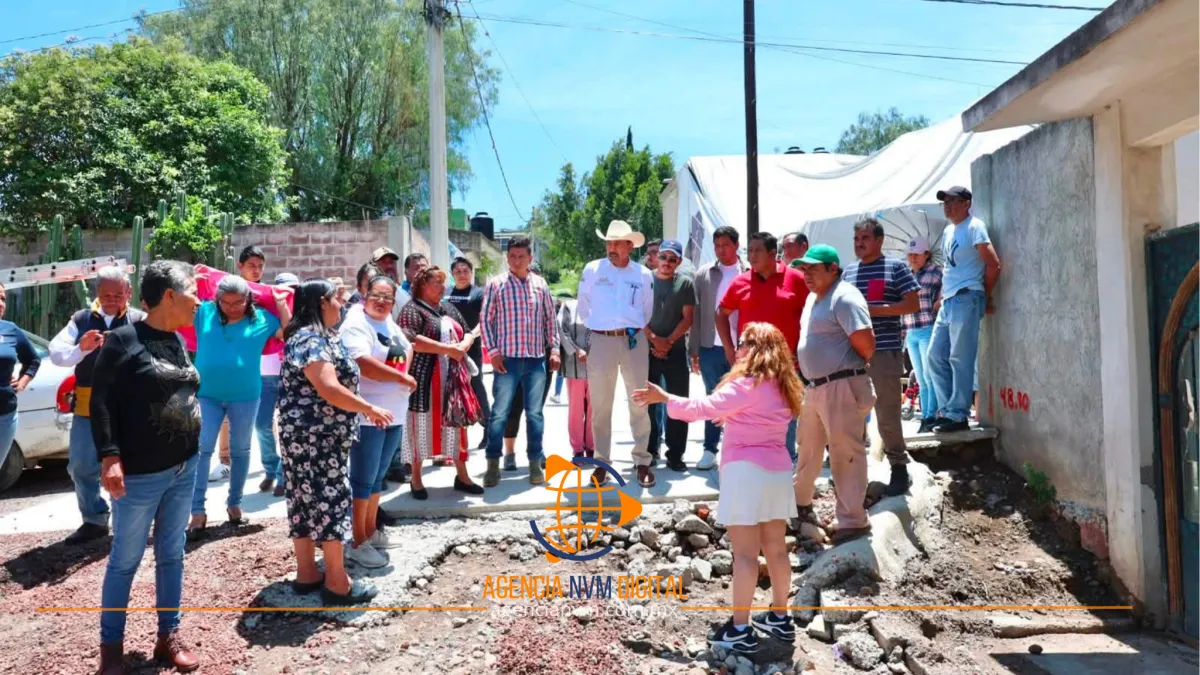 Entregan nuevas obras de pavimentación con concreto hidráulico en Teotihuacán
