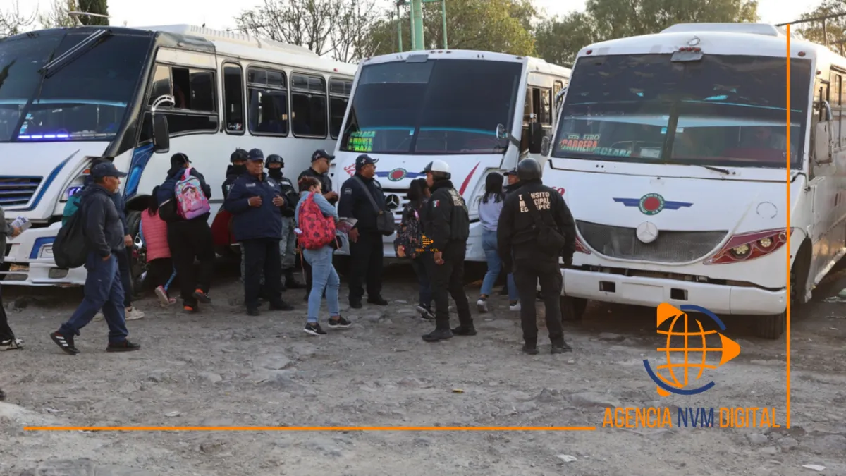 Refuerzan vigilancia en transporte público de Tulpetlac con fuerzas federales.